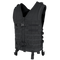 The Condor Modular Vest, in black, features a front zipper, adjustable straps, and MOLLE webbing for attachments. Displayed on a plain background.